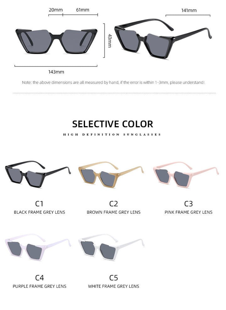 Women's modern and stylish asymmetrical sunglasses Kalsten