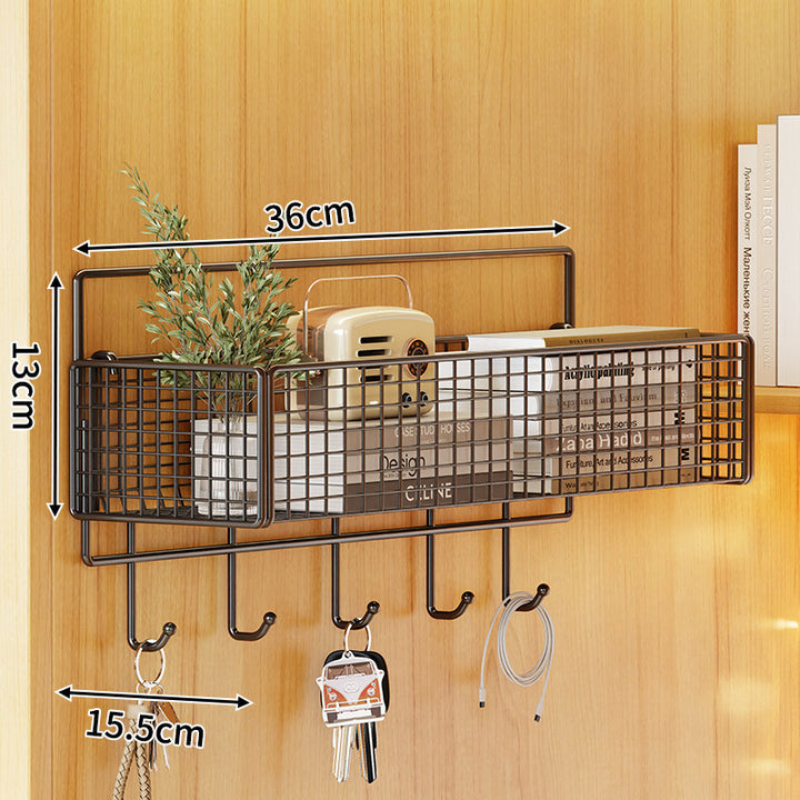 Wall-Mounted Metal Mesh Storage Basket