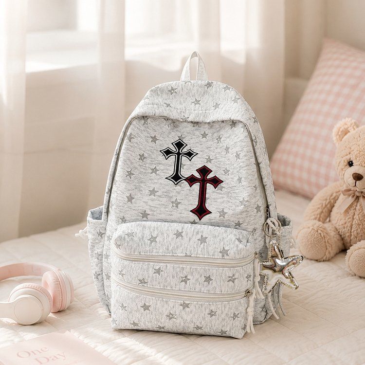 Playful Graphic Print Backpack