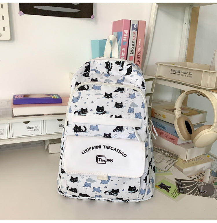 Playful Cat-Themed Backpack Kalsten