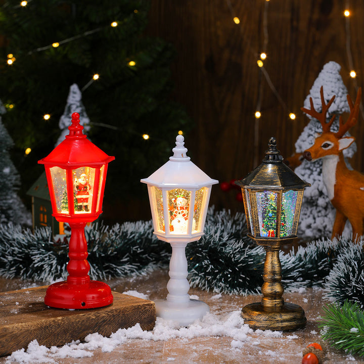 LED Decorative Lantern with Santa Figurine Kalsten