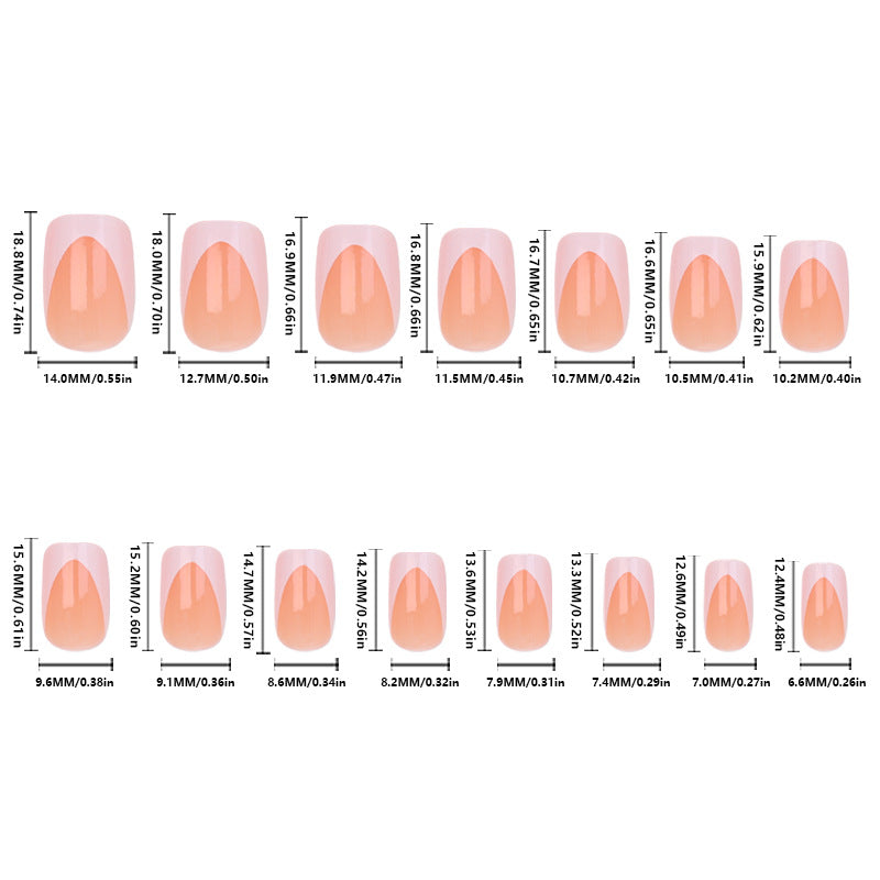 Acrylic nail set with elegant French tips and minimalist designs Kalsten
