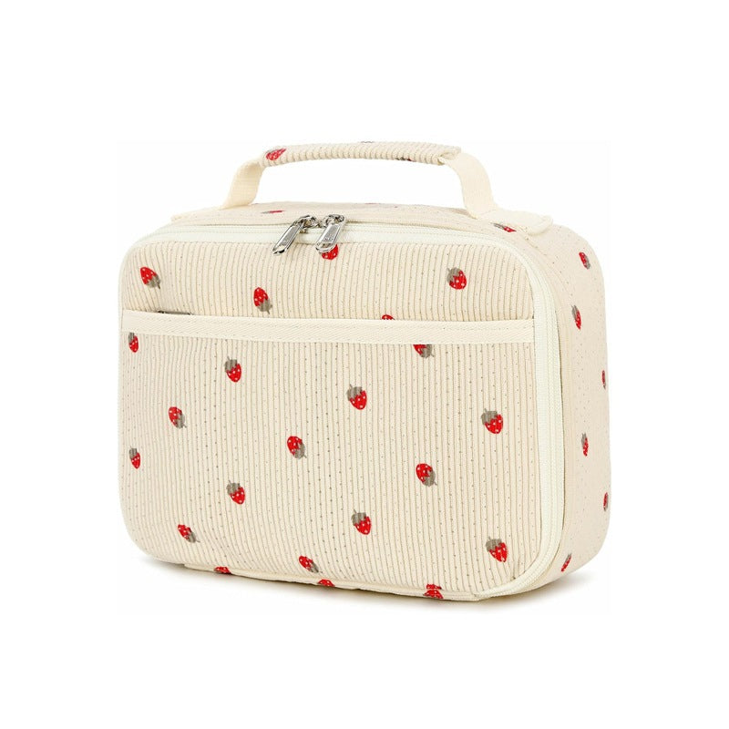 Strawberry Print Insulated Lunch Bag