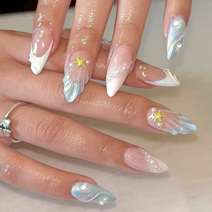 Elegant Floral Bow Press-On Nail Tips Kalsten