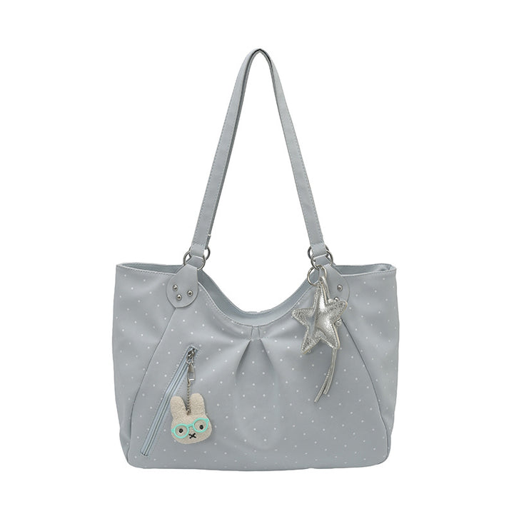 Polka Dot Pattern Shoulder Tote Bag