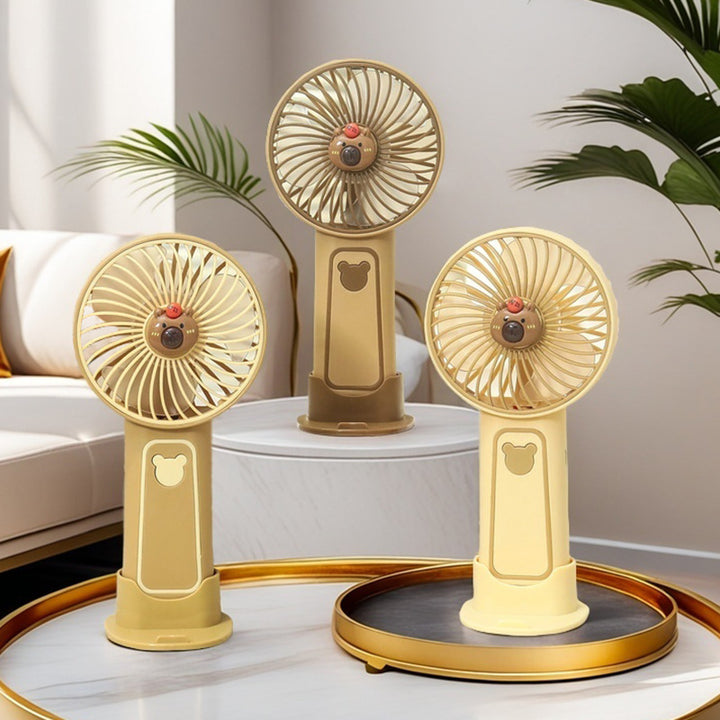 Women Portable Mini Fan with Cute Bear Design Kalsten