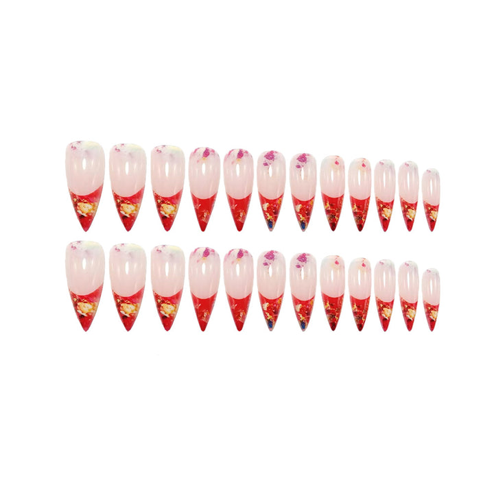 Glittering Stiletto Artificial Nails Kalsten