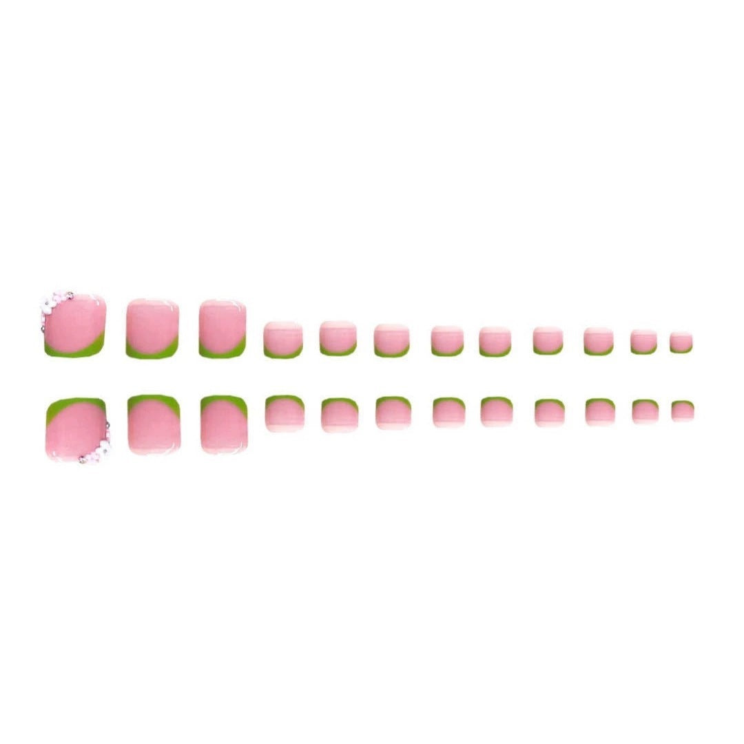 Floral Themed Long Press-On Nails Kalsten
