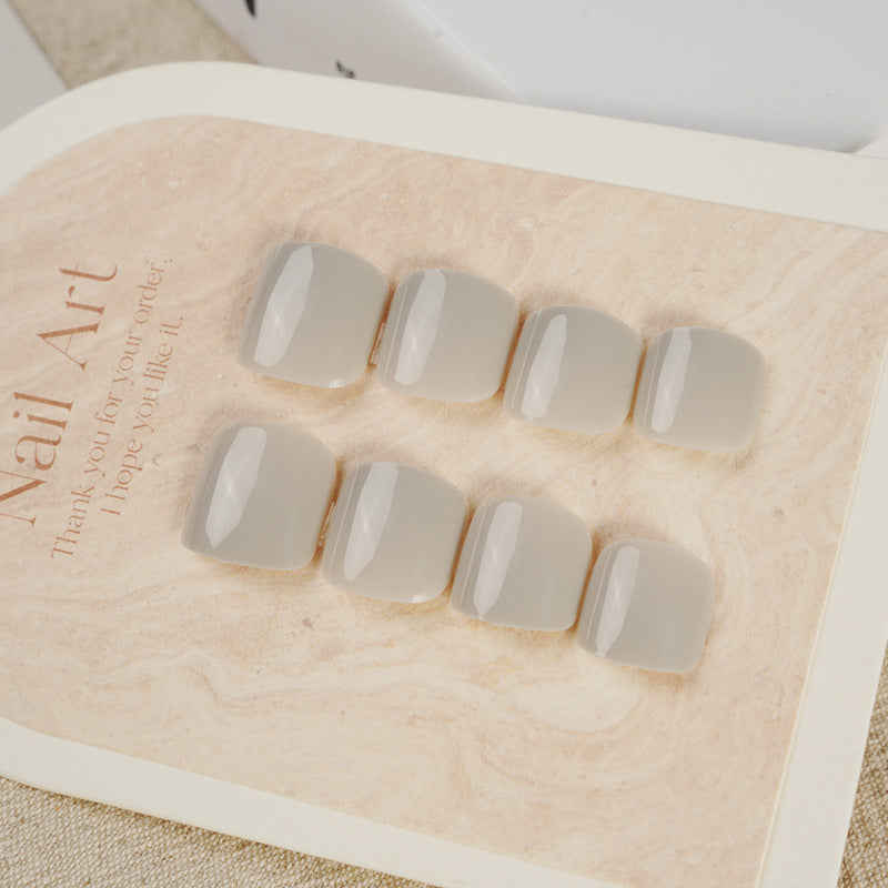 Elegantly Shaped Glossy Press-On Nail Art Set