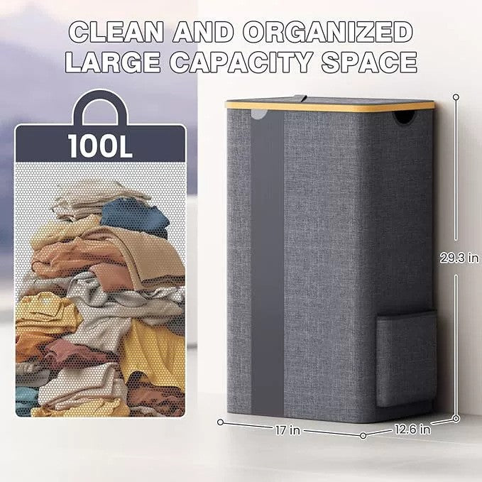 Practical laundry container with removable mesh bag Kalsten
