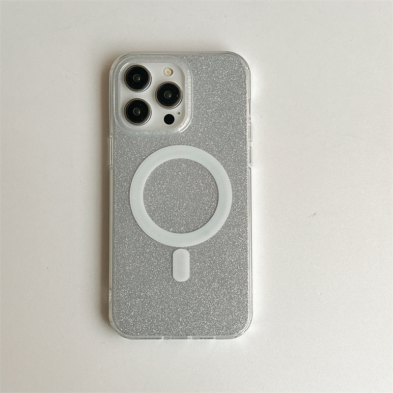Glitter Magnetic Ring Phone Case With Magsafe-Compatible Ring Stand