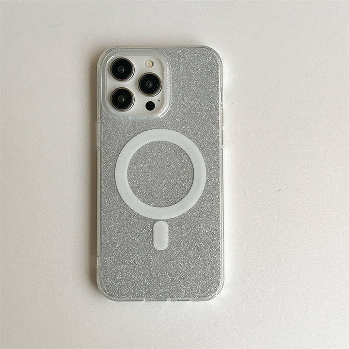 Glitter Magnetic Ring Phone Case With Magsafe-Compatible Ring Stand