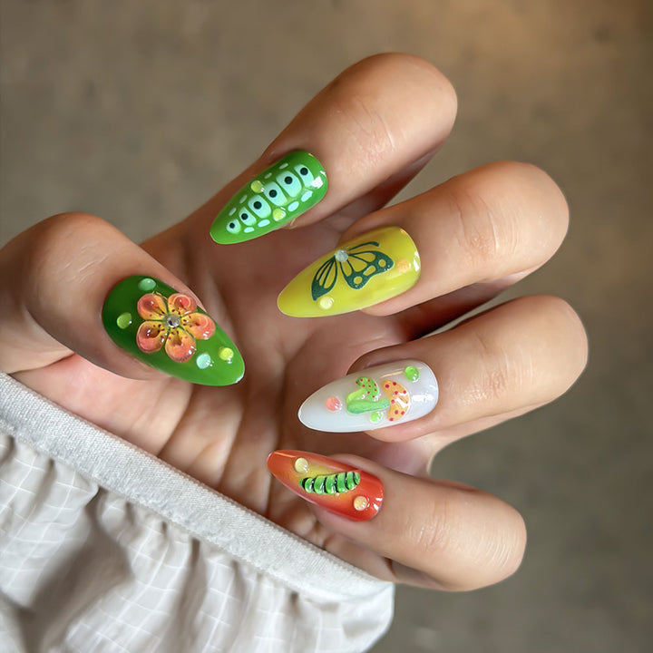 Creative Nature-Themed Press-On Nails Kalsten