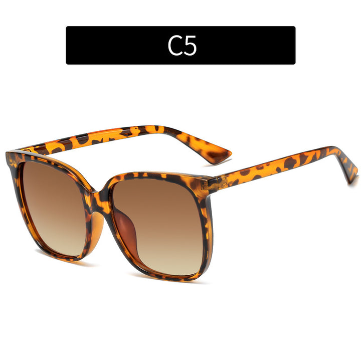 Oversized Transparent Frame Sunglasses