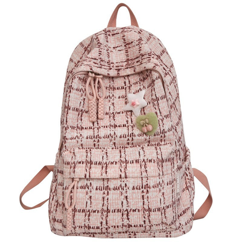 Charming Textured Canvas Backpack