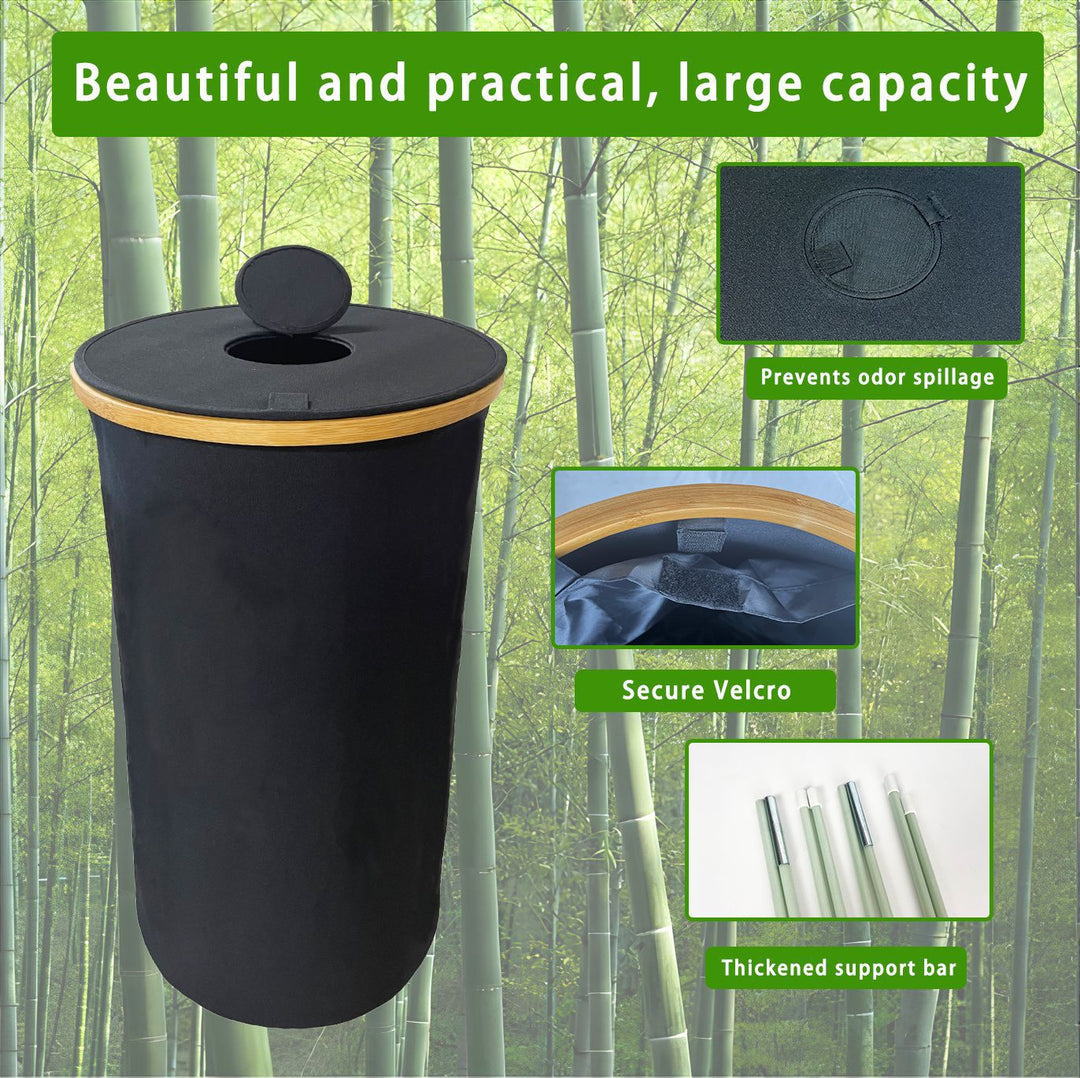 Waste bin with bamboo lid Kalsten
