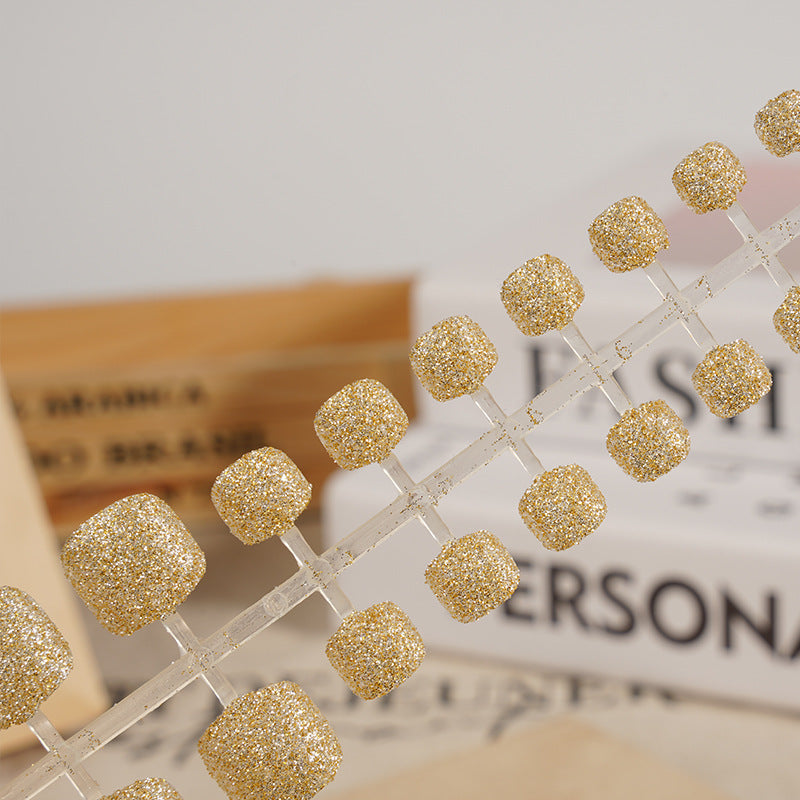 Glittering Press-On Toenail Set Kalsten