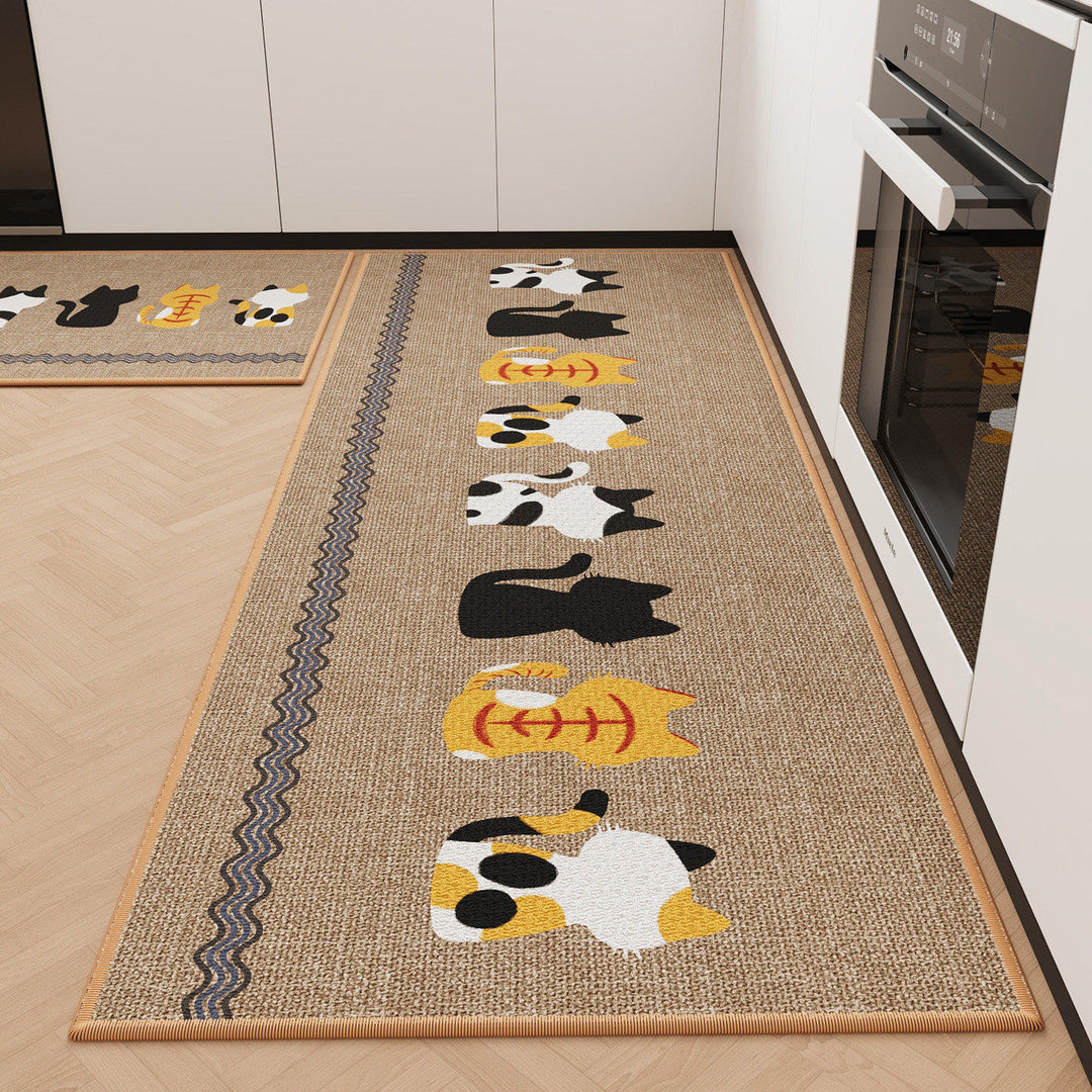 Coastal-Themed Durable Kitchen Mat
