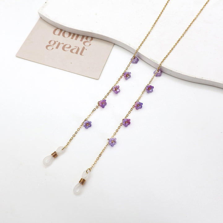 Floral Embellished Eyewear Chain Kalsten