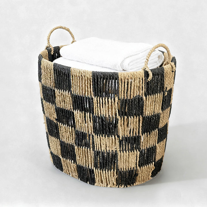 Stylish storage basket with handles Kalsten