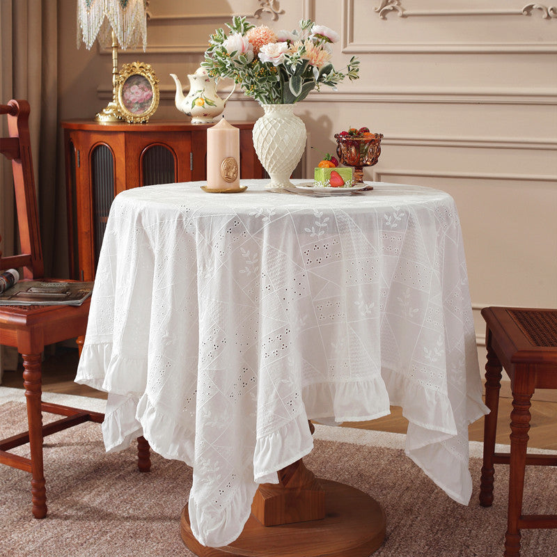 Elegant Ruffled Tablecloth