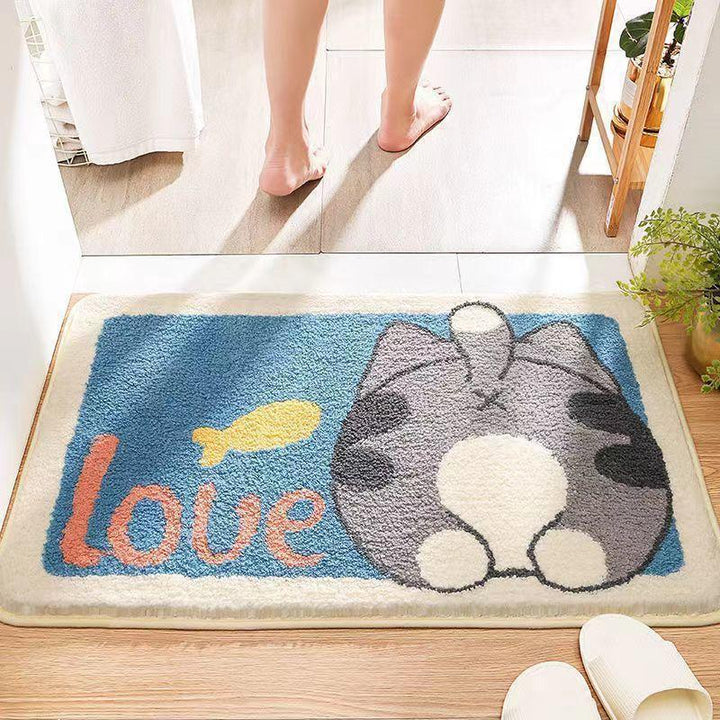 Cute Cartoon Bunny-Themed Bath Mat Kalsten