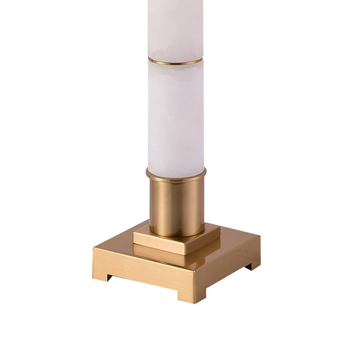 Elegant Marble and Brass Table Lamp