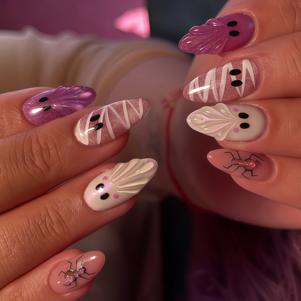 Creative artificial nails with Halloween motifs Kalsten
