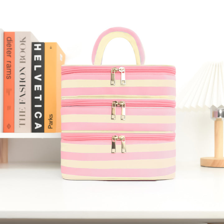 Stylish cosmetic organizer with multiple compartments Kalsten