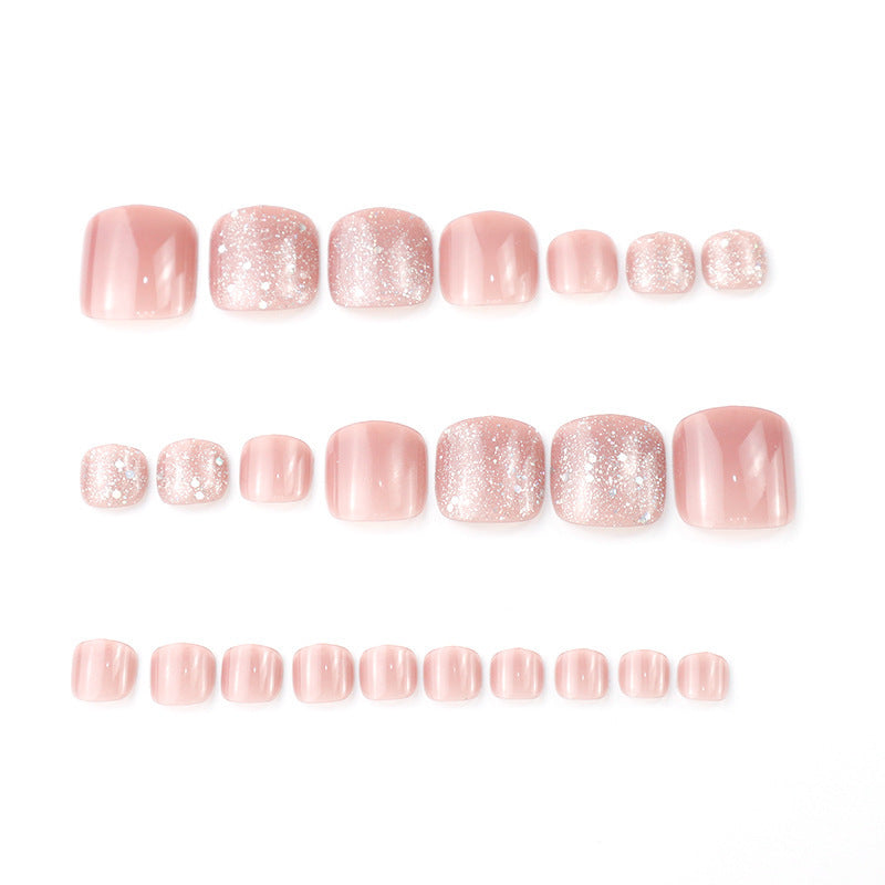 Sparkling Glitter Press-On Toenail Set Kalsten
