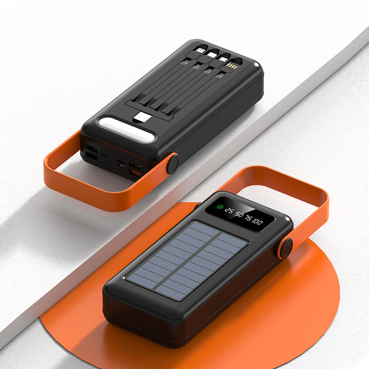 Solar Powerbank with Integrated Cable Management by Kalsten