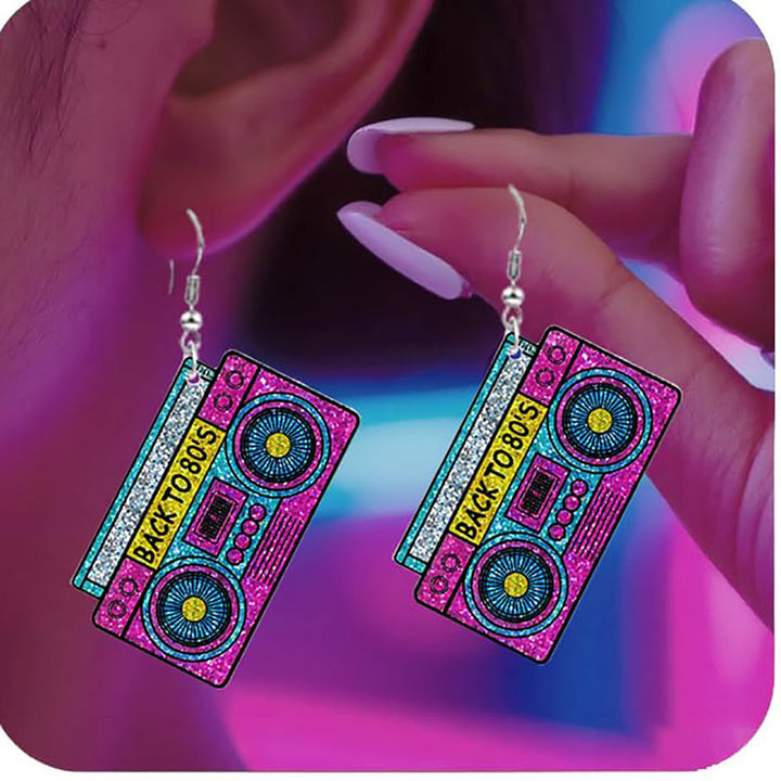 Retro-Inspired Compact Cassette Earrings Kalsten