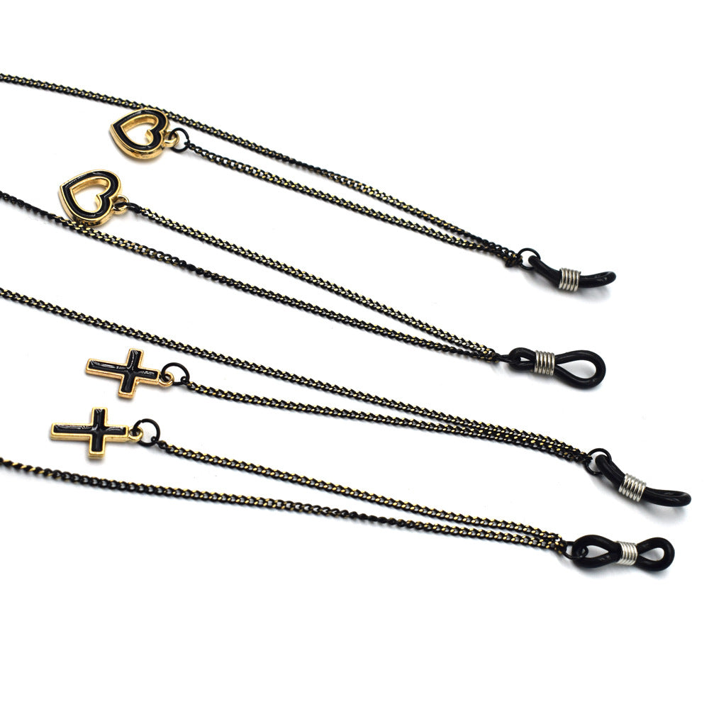 Heart-Embellished Eyewear Holder Chain Kalsten