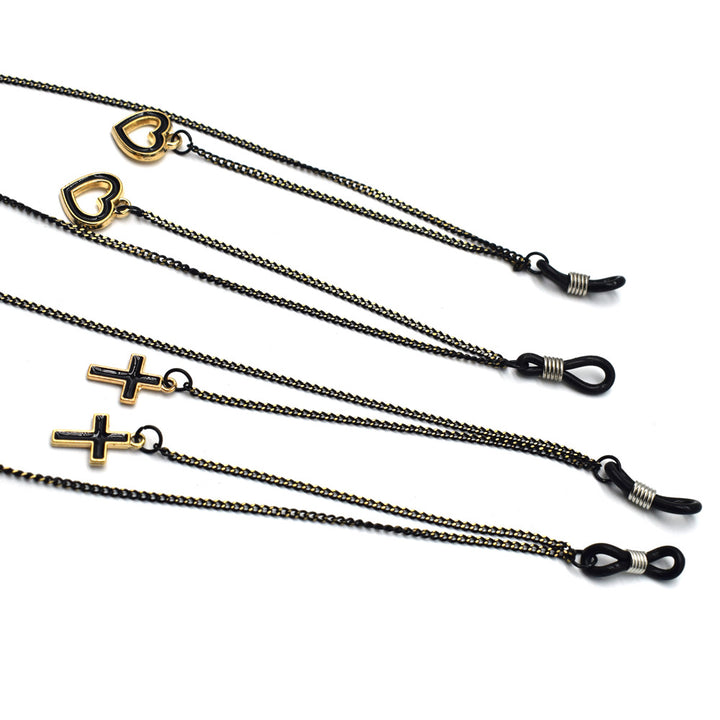 Heart-Embellished Eyewear Holder Chain Kalsten