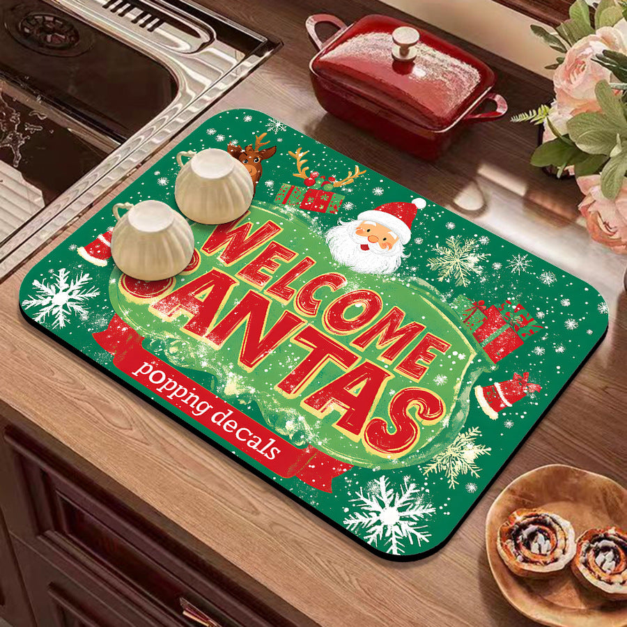 Holiday-Themed Kitchen Mat