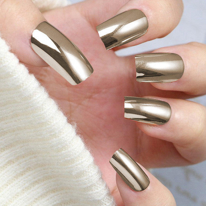 Chrome Finish Press-On Nails Kalsten