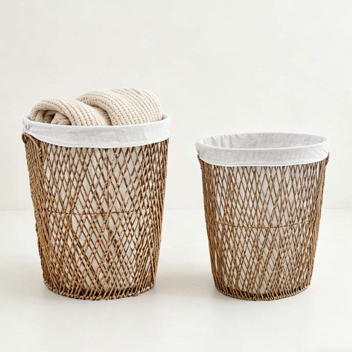 Decorative laundry basket with lid Kalsten