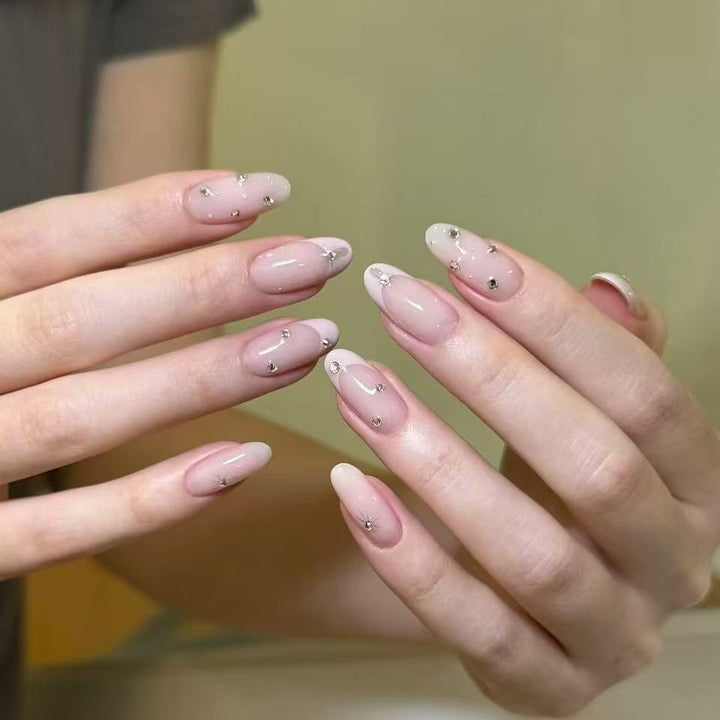 Elegant Glittering Acrylic Nail Extensions Kalsten