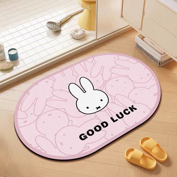 Cartoon Bunny Absorbent Bath Mat Kalsten