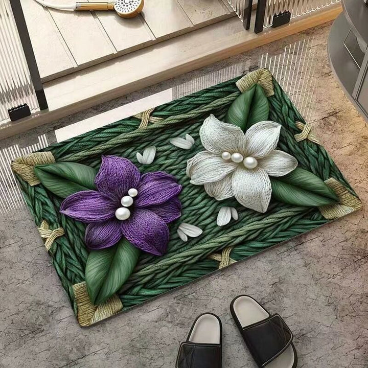 Floral-Inspired Decorative Area Mat