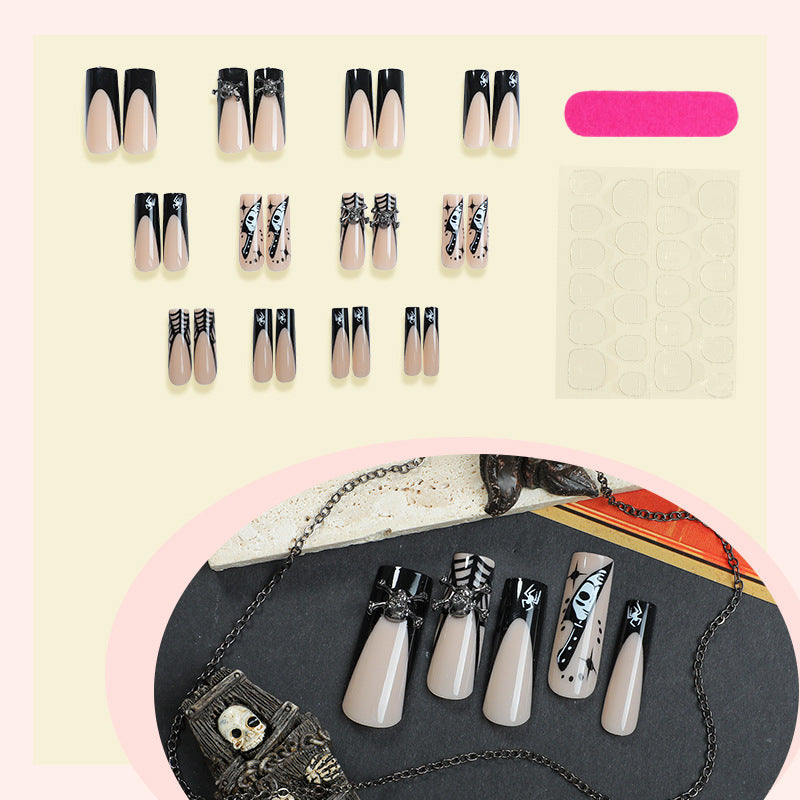 Artificial nail set with creative spider and creepy elements Kalsten