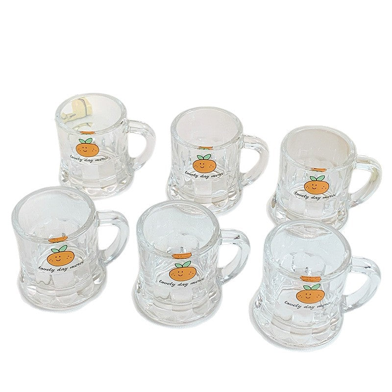 Ceramic mugs set with cheerful orange design Kalsten