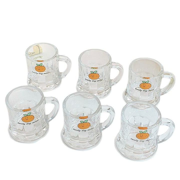 Ceramic mugs set with cheerful orange design Kalsten