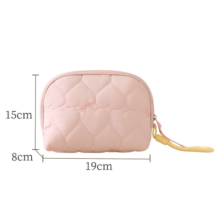 Heart-Quilted Makeup Bag Kalsten