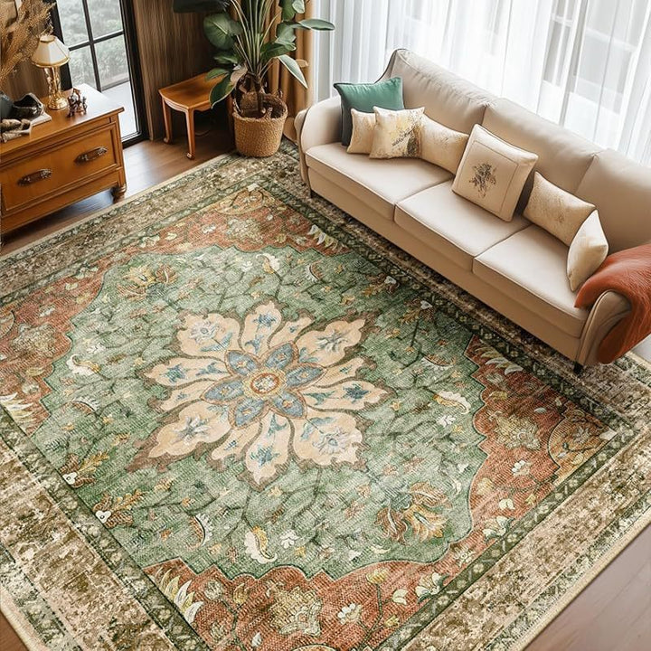 Elegant Floral Pattern Area Rug Kalsten