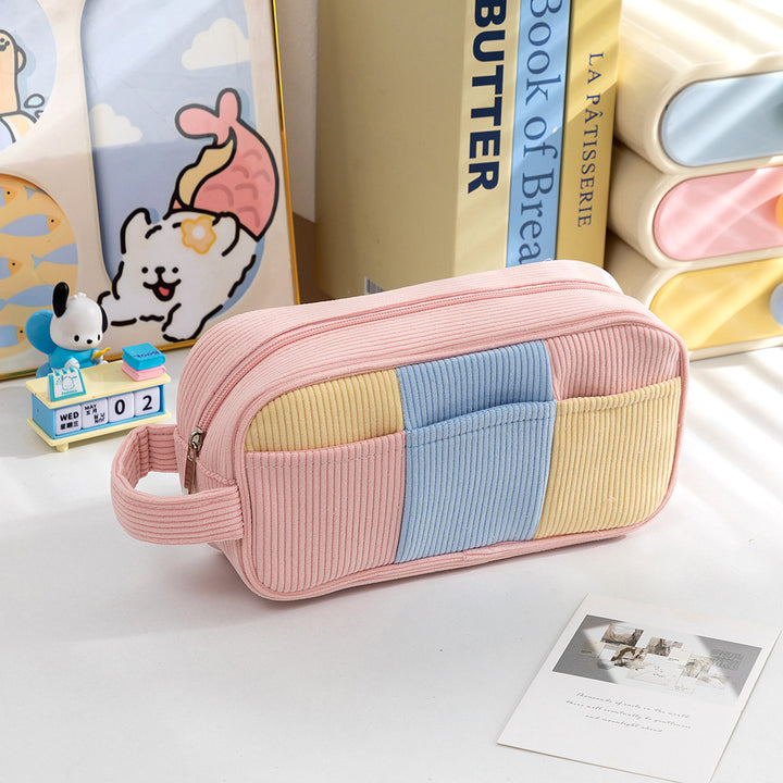 Stylish Textured Zippered Pencil Case Kalsten