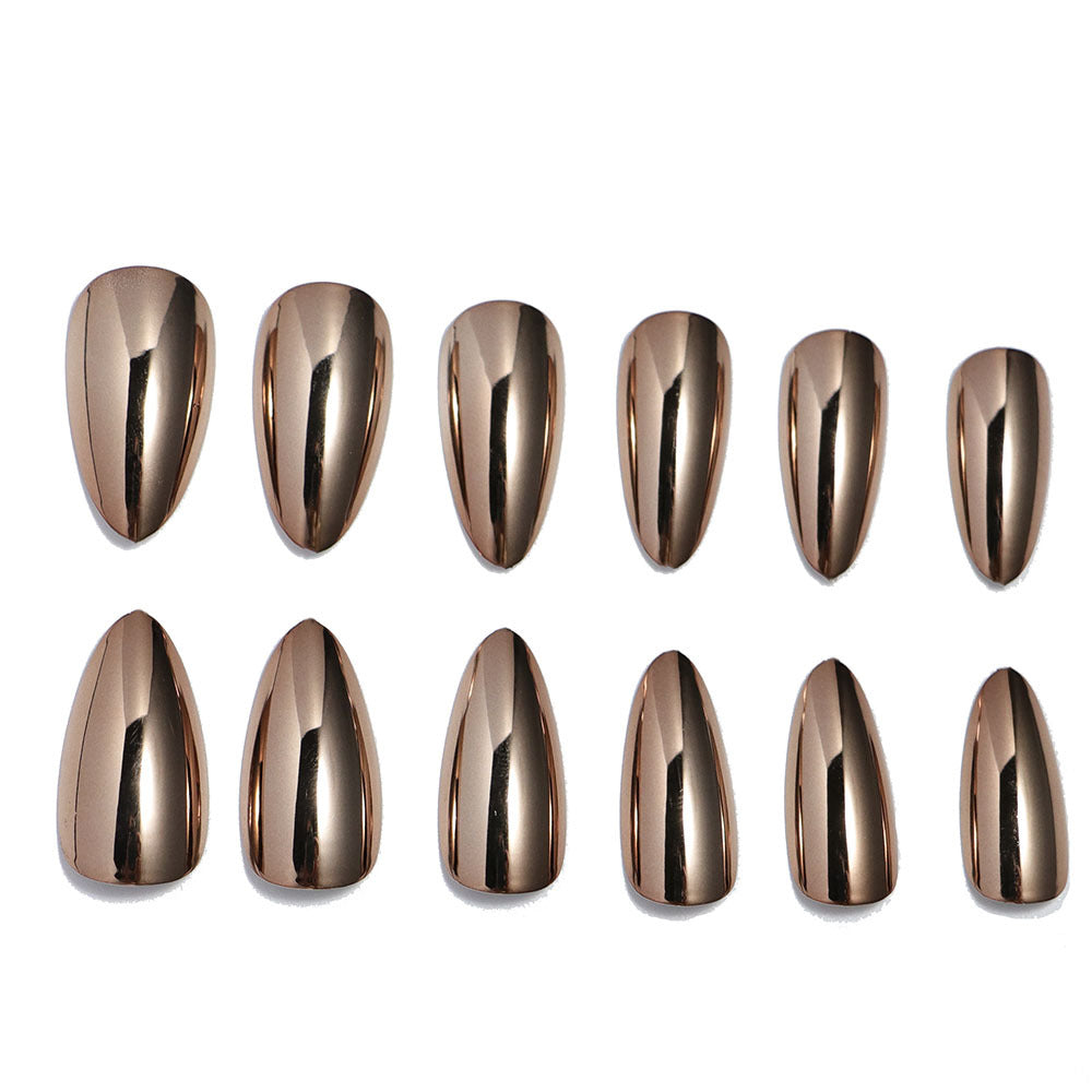 Metallic Stiletto Press-On Nails Kalsten