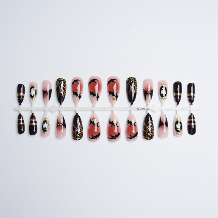 Halloween Artificial Nail Set with Creepy Designs Kalsten