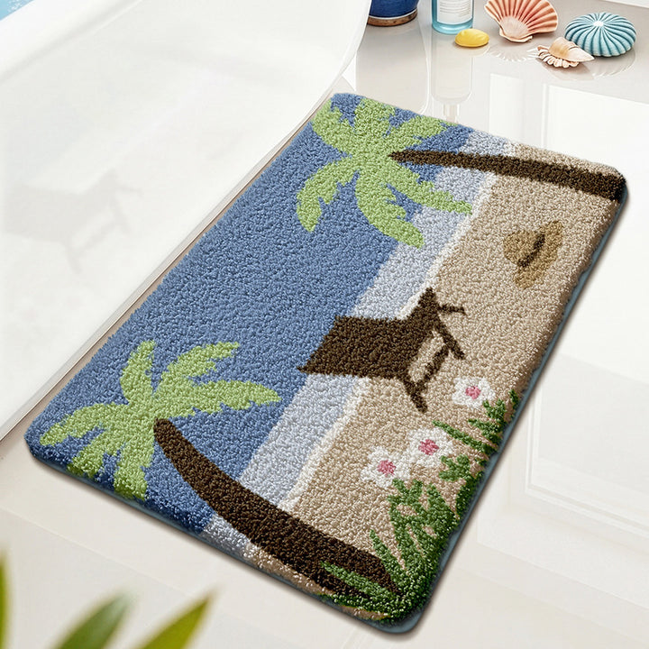 Playful Dog-Themed Bath Mat Kalsten
