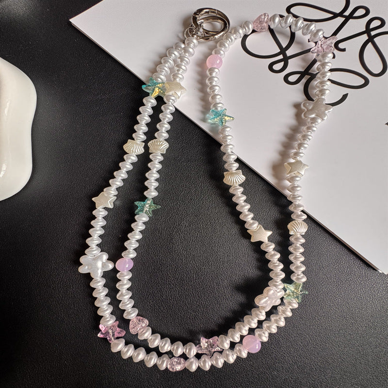 Elegant Pearl Beaded Eyewear Holder Kalsten